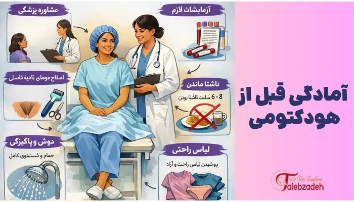 آمادگی قبل از
هودکتومی